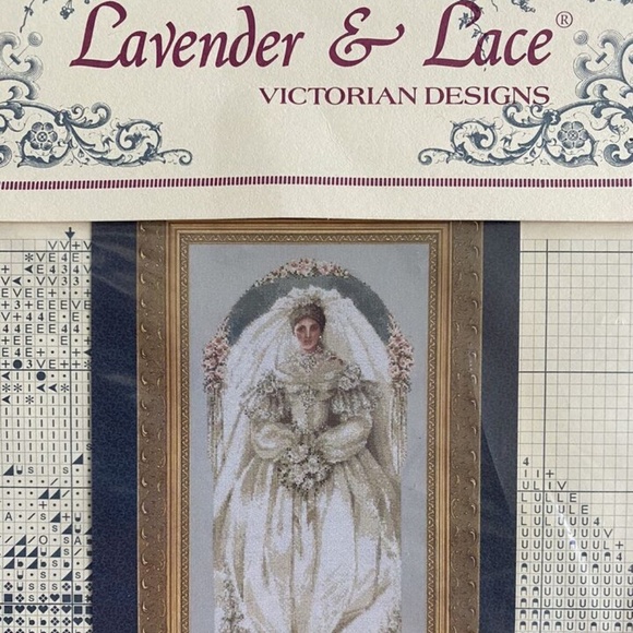 Lavender & Lace Victorian Designs Counted Cross Stitch Pattern White Lace Bride - Picture 2 of 4
